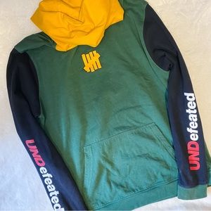 undefeated green and yellow hoodie